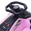 12V Pink Electric Drifting Go Kart with Soft Start, Music, and Lights
