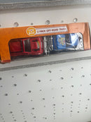 Friction-Driven Off-Road Truck Racer Duo in Red and Blue for Ages 3+