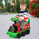 6V Electric Children's Ride-On Train with 16 Curved Tracks and 6 Sturdy Wheels in Green