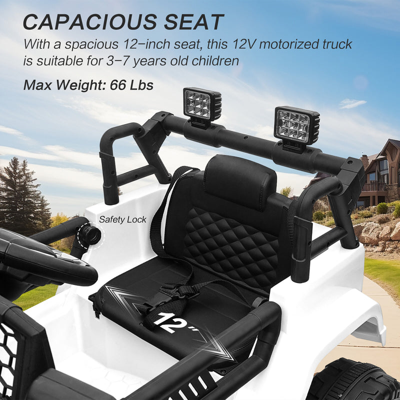 12V Battery-Powered Kids Ride-On Off-Road Truck Toy with Parent Remote Control