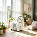 6V Electric Kids Pony Ride-On with Bear Toy and Music