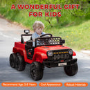 12V 4x4 Electric Ride-On Truck with Trailer and Switchable 2WD/4WD for Kids
