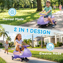 12V Electric Wiggle Ride-On Car with Pedal, 2-in-1 Rechargeable Battery System