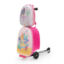 Mermaid-Themed Pink Scooter Suitcase for Girls