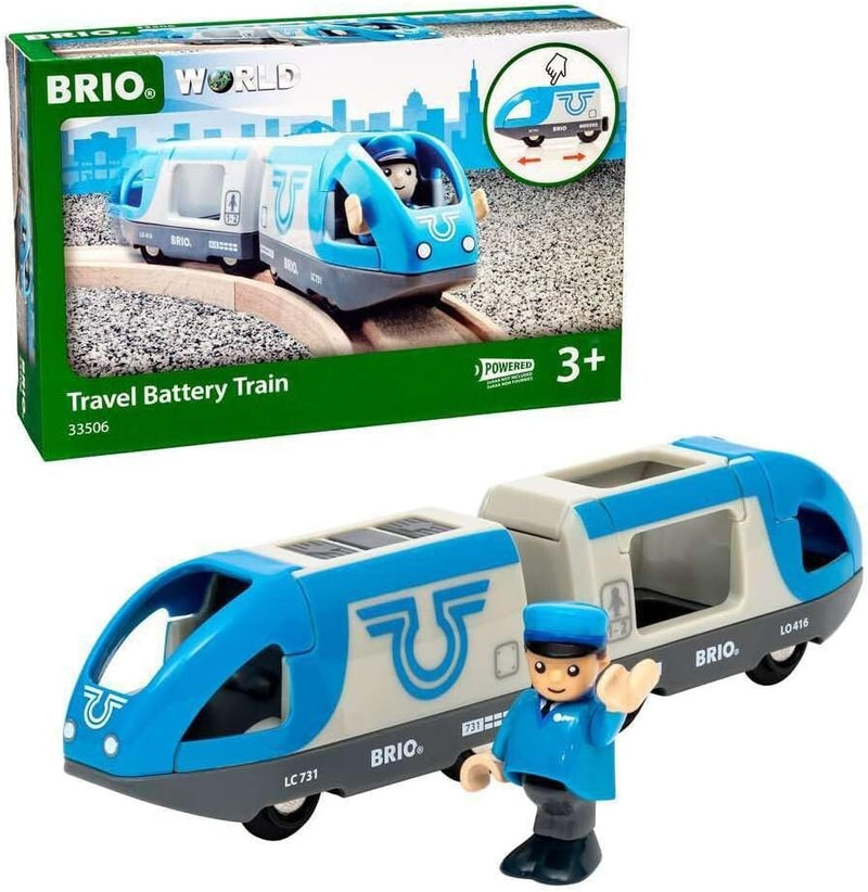 Travel Battery-Powered Train Set 3-Piece Toy for Creative Young Engineers
