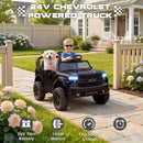24V Dual Seat Licensed Chevrolet Silverado Electric Ride-On Truck for Kids