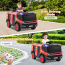 Dual-Seater Children's Fire Truck Ride-On with Remote-Controlled Water Gun and Shovel