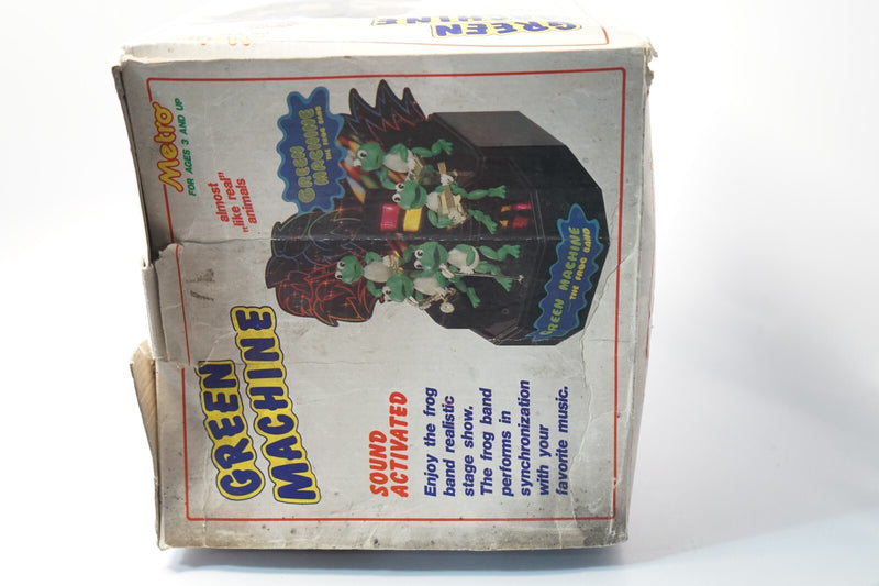 Vintage 1989 Green Machine Frog Band Toy with Working Lights, Sound-Activated Features