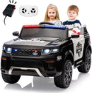 12V Remote-Controlled Electric Police Car for Kids