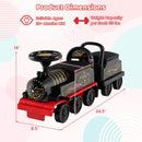 Battery-Powered Ride-On Train Toy with Under-Seat Storage and Carriage