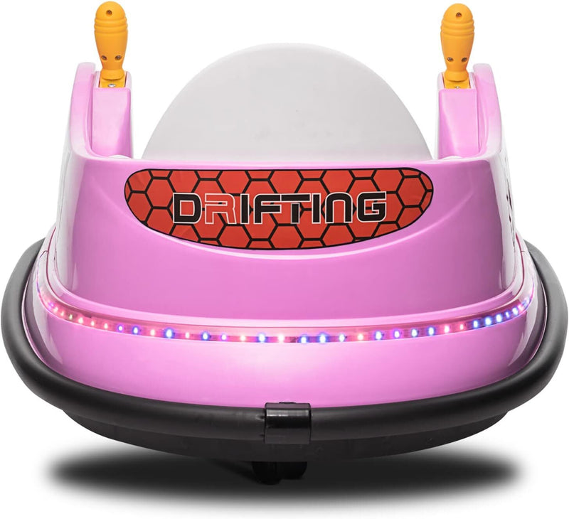 6V Kids Ride-On Bumper Car with Remote Control, 360° Spin and Flashing Lights for Toddlers