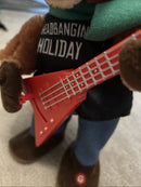 Festive Animated Cow with Guitar Playing Jingle Bells