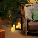 GlowInspire Remote-Controlled White LED Pillar Candles with Flickering Effect