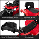 12V Electric Kids ATV Quad with 2 Speed Settings, MP3 Player, and Headlights - Red