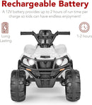 12V Electric Ride-On ATV for Kids - Blue 4-Wheeler Quad Car Toy
