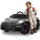 Porsche 718 12V Electric Ride-On Car for Kids - Black
