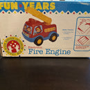 Megcos Press'n Go Fire Truck Toy for Preschoolers 6"