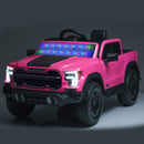 Pink 12V Remote Control Ride-On Car for Kids Ages 3-6 with 4-Wheel Shock Absorption