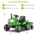 Tractor Eléctrico de 12V con Remolque y Control Remoto para Niños de 3 a 6 Años