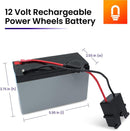 12V Battery for Gray Power Wheels - Single Pack