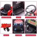 12V Ride-On Electric Tractor with Detachable Trailer and 7-LED Headlights for Toddlers