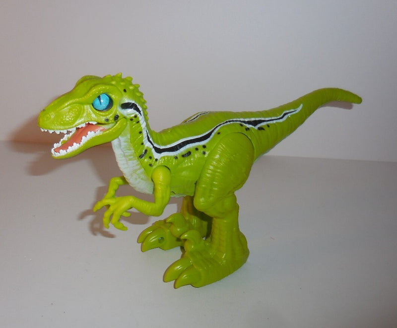 Interactive Rampaging Raptor Dinosaur Toy – Realistic Green Running Robot