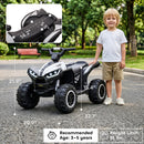 Electric Kids ATV with Music for Ages 3-5 - White