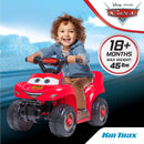 Disney Cars Quad Ride-On Toy for Toddlers Ages 1.5-3, 6 Volt Battery Powered