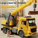 Bright Yellow Mini Crane Toy with Lights for Kids
