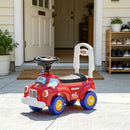 Crimson Fire Engine Ride-On Toy for Toddlers Featuring Music and Horn