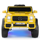 JOYLDIAS Yellow 12V Electric Truck Toy for Kids with LED Lights, Music, and Remote Control