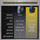 Set of 6 Blue 12V Rocker Switches 4Pin SPST 20A/12V 10A/24V ON/OFF