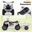 Battery-Powered Kids ATV Ride-On Car with Detachable Trailer
