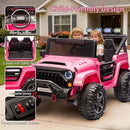 24V 2-Seater Pink Electric 4x4 Ride-On Truck for Kids with Remote Control