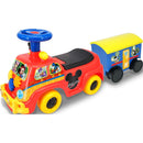 Disney Mickey Ride-On Toy with Trailer and Sounds for Kids