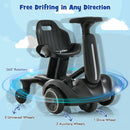 360° Spin Electric Drift Go Kart for Kids - 6V Ride-On Car in Dark