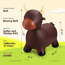 Bouncy Inflatable Bull Hopper Ride-On Toy for 18 Months and Up, Perfect for Indoor and Outdoor Fun
