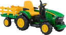 Peg Perego John Deere Ground Force 12 Volt Extra-Large Ride-On Tractor with Trailer