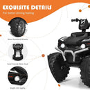 Black Kids Electric Quad with LED Lights, Music, and USB Connectivity
