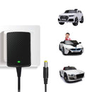 12V Black Battery Charger for Kids Ride-On Cars with 1000mA Output and 5Ft Cord