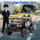 12V Electric Police Car for Kids with Parental Control