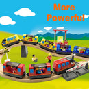 Electric Train Set Compatible with Wooden Tracks for Kids Aged 3 to 5