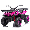 24V 80W Children’s Off-Road ATV with Non-Slip Tires, LED Illumination, Bluetooth Connectivity, and Storage Compartment