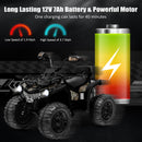 Electric 4-Wheel ATV for Kids with 2 Speed Settings, MP3 Player, and Headlights - Black