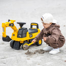 HONEY JOY 360° Rotating Yellow Bulldozer Digger Toy for Children
