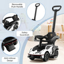 Lamborghini 3-in-1 Ride-On Push Car with Sound Features in White