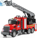 Friction-Powered Kids Fire Rescue Truck Toy with Lights