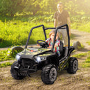 12V Green Kids Electric Car with Dual Motors, Remote Control, and Suspension