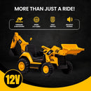 Realistic Sound 12V Excavator Ride-On Vehicle for Indoor and Outdoor Fun