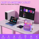 Mgaolo Enhanced Mini Karaoke Machine for Kids, Portable Bluetooth in Purple